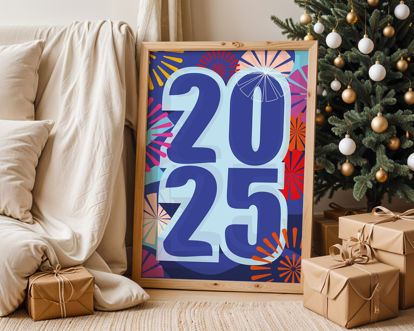 Affiche 2025 Célébrer la Nouvelle Année