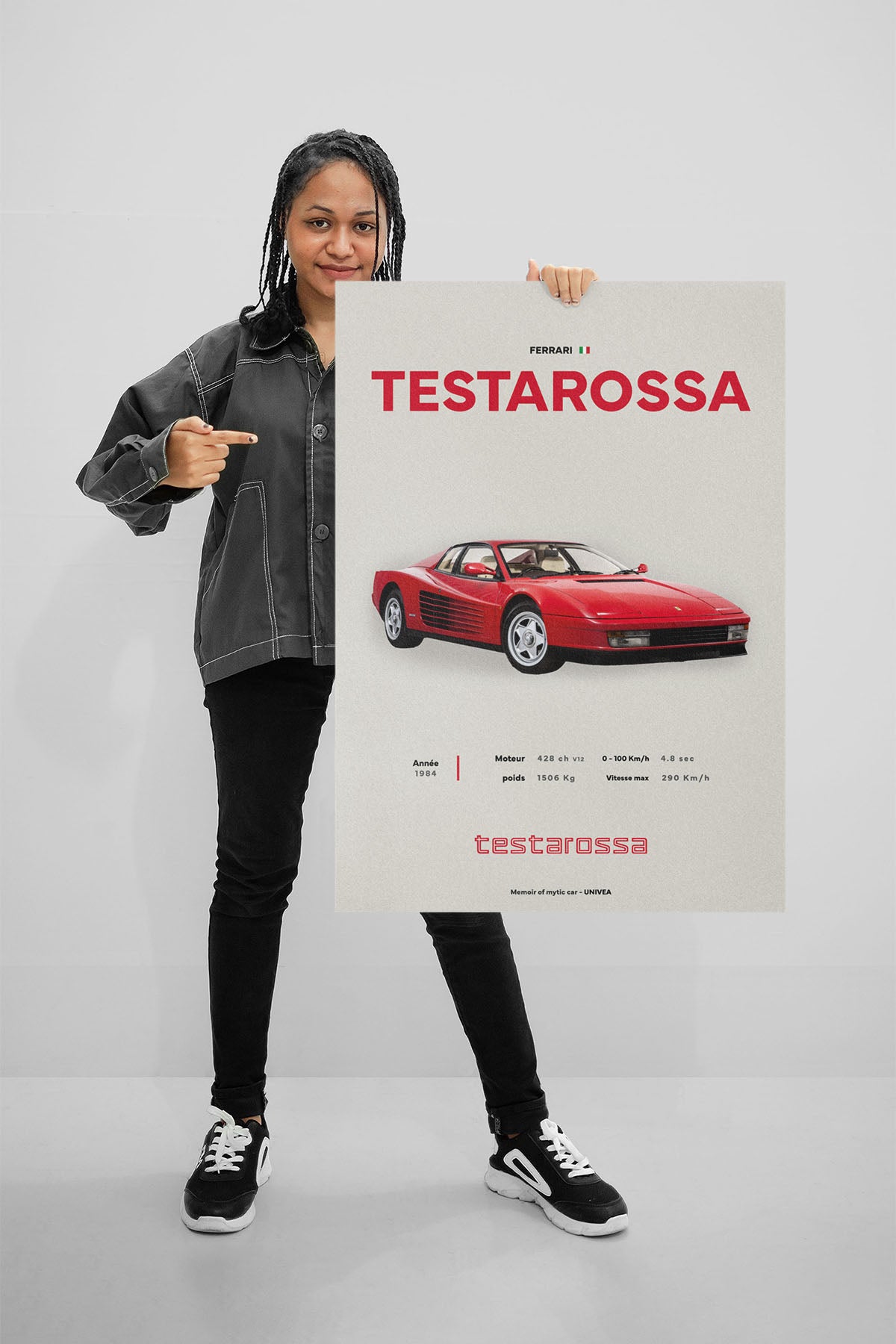 Affiche Ferrari Testarossa - UNIVEA