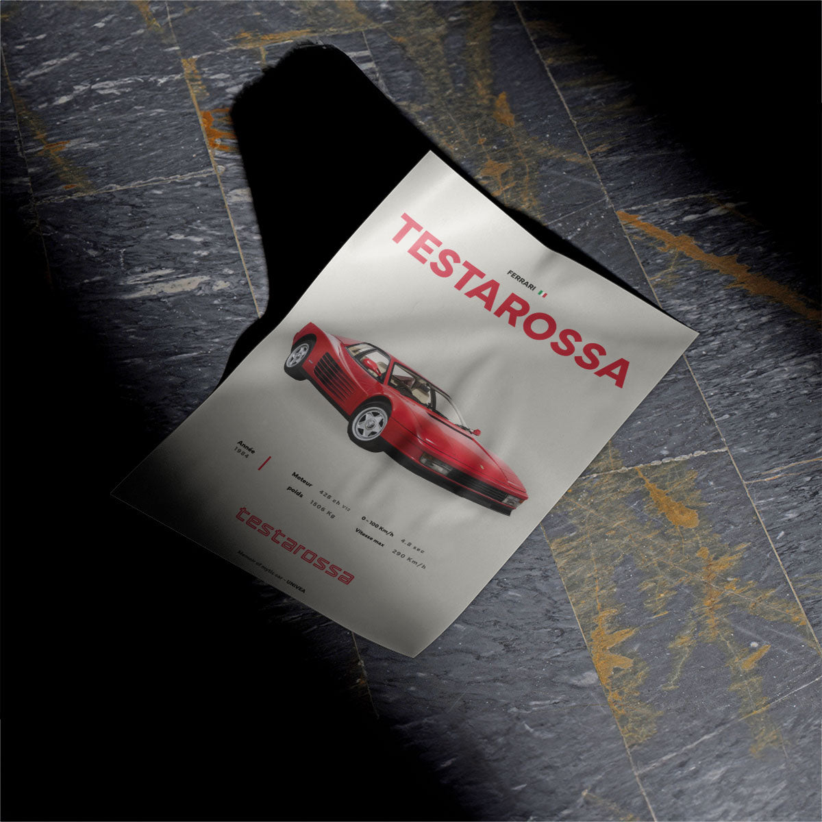 Affiche Ferrari Testarossa - UNIVEA