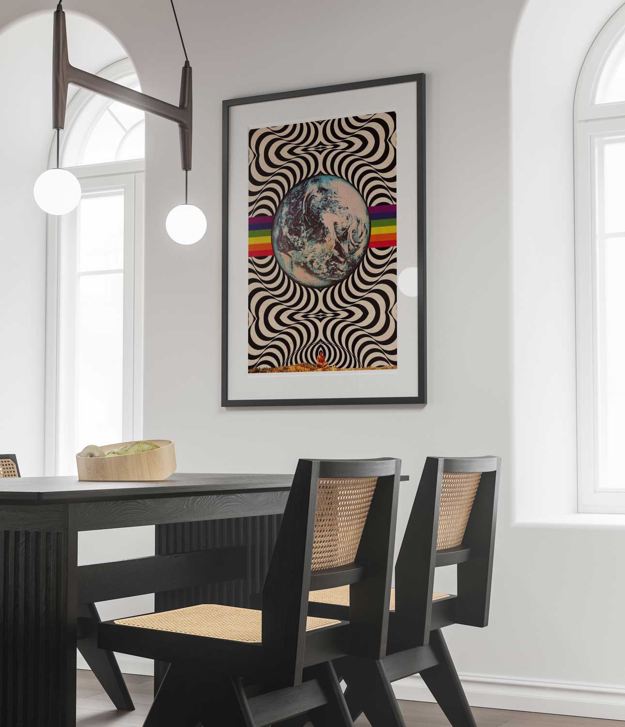 Affiche Terre Hypnotique Psychédélique - UNIVEA