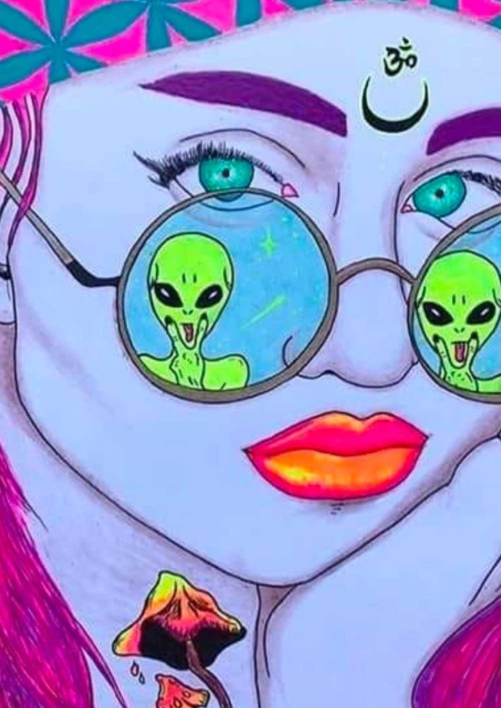 Affiche Alien dans mes lunettes - UNIVEA