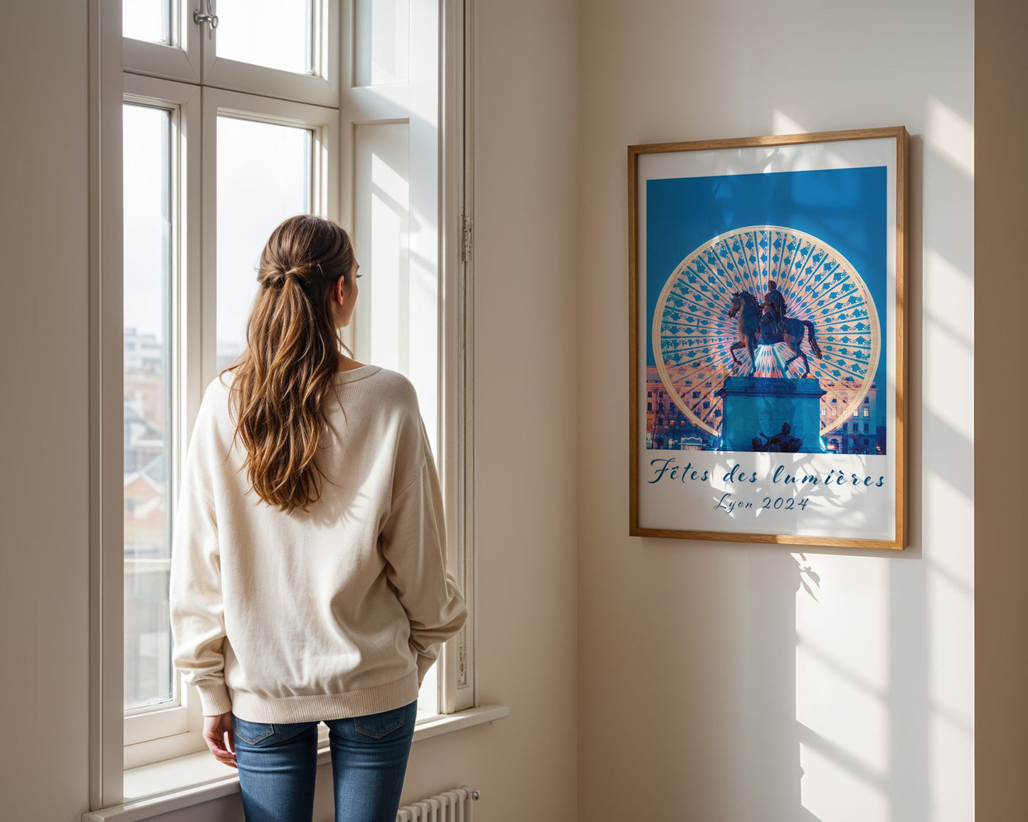 Affiche Fêtes des Lumières Lyon 2024 - Grande roue