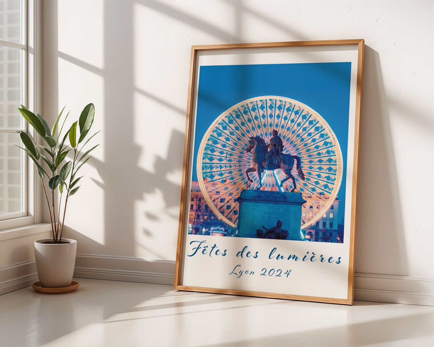 Affiche Fêtes des Lumières Lyon 2024 - Grande roue