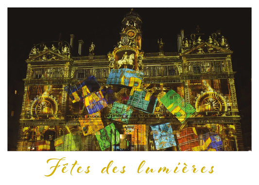 Affiche “Fêtes des Lumières Lyon 2024 - Hôtel de Ville”