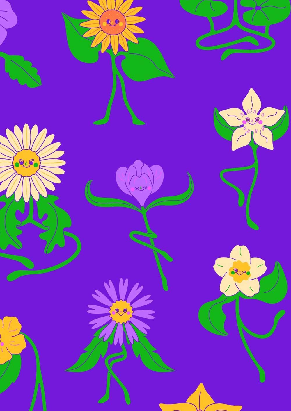Affiche illustration florale joyeuse - UNIVEA