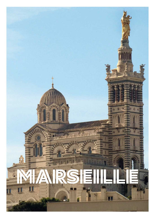 Affiche “Marseille - Notre-Dame de la Garde - Vue Complète” photo full - UNIVEA