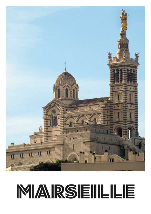 Affiche “Marseille - Notre-Dame de la Garde - Vue Complète” photo - UNIVEA