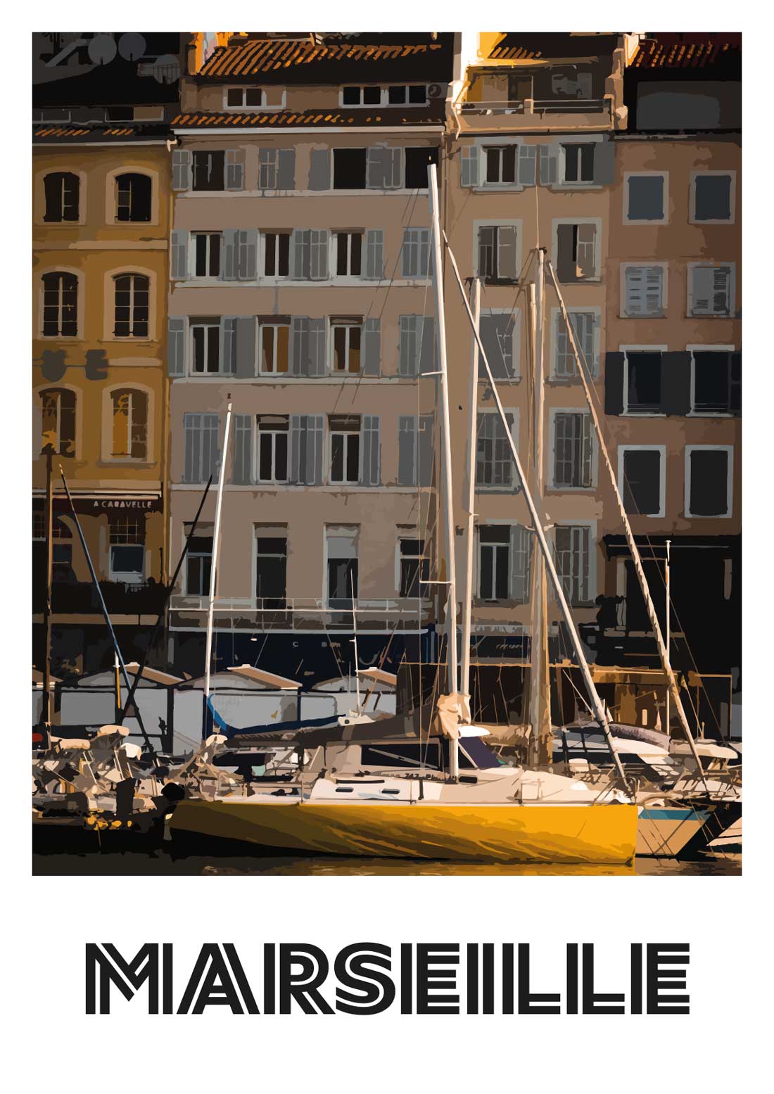 Affiche “Marseille - Vieux Port” - UNIVEA