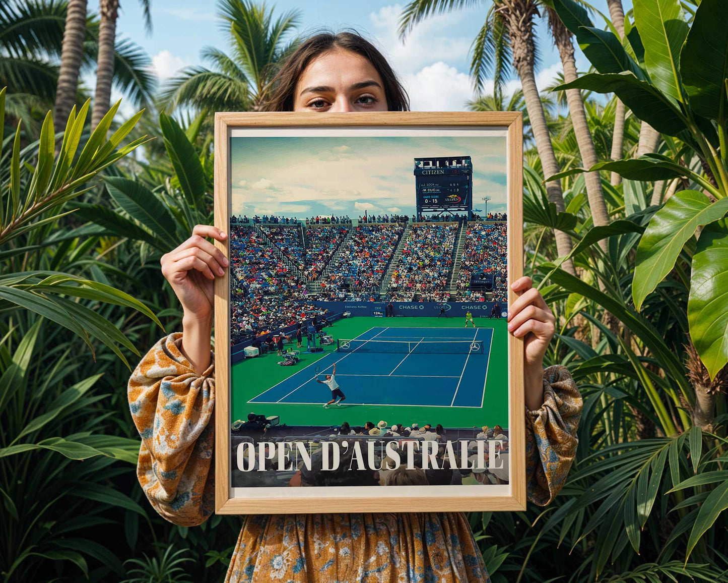 Affiche Open d’Australie 2025 - Match en Pleine Action