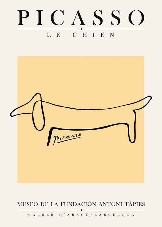 Affiche Picasso Le Chien Illustration - UNIVEA