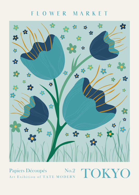 ffiche Tokyo Flower Market Illustration - UNIVEA