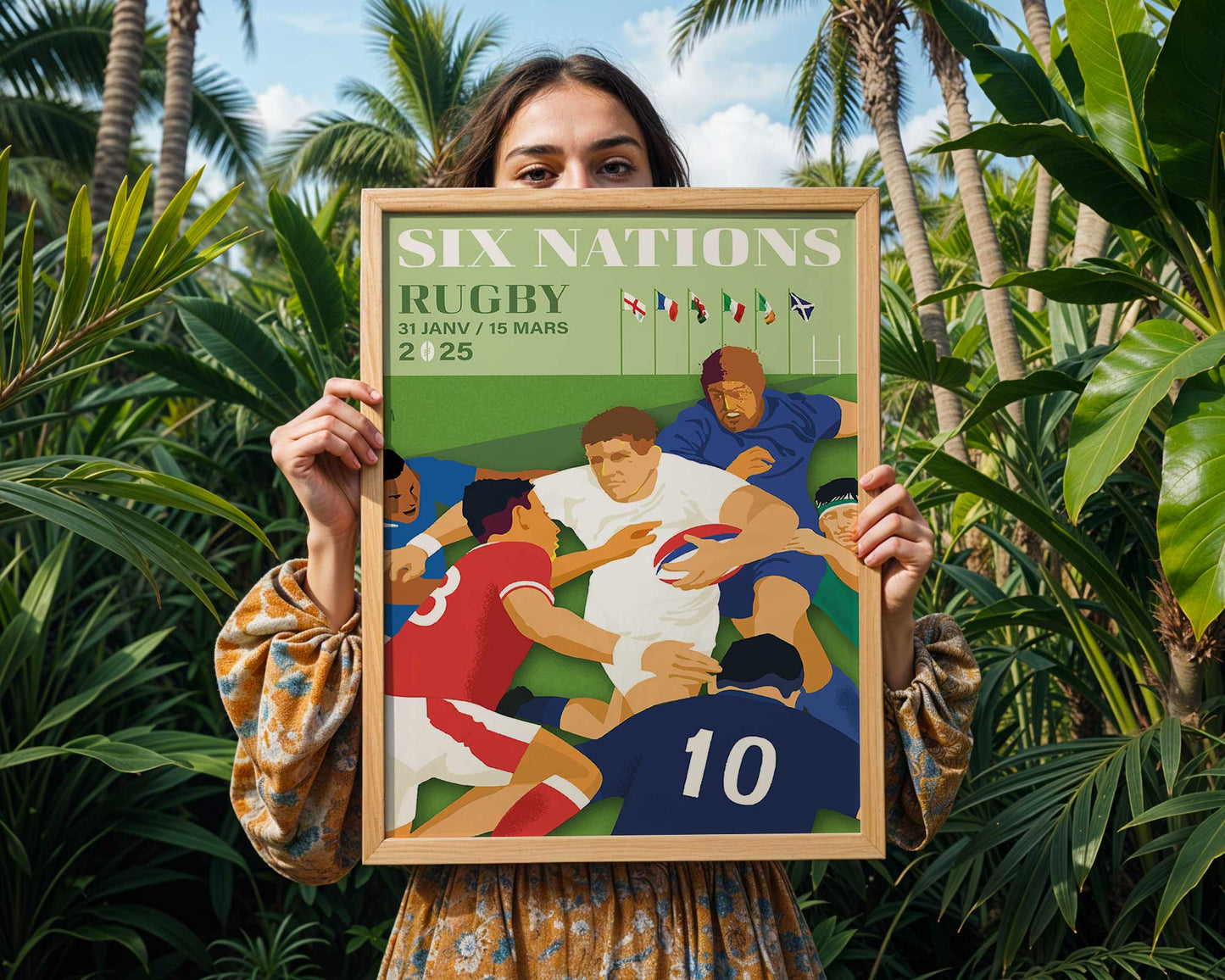 Affiche des Six Nations 2025 - Tournoi Rugby