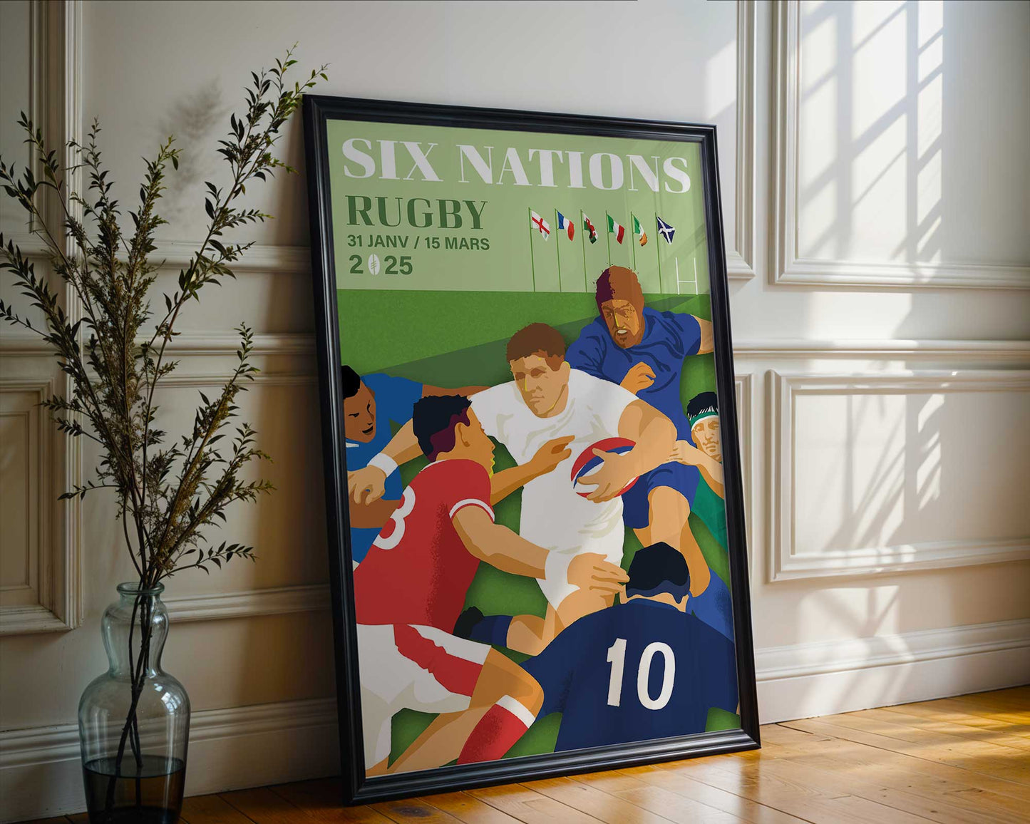 Affiche des Six Nations 2025 - Tournoi Rugby