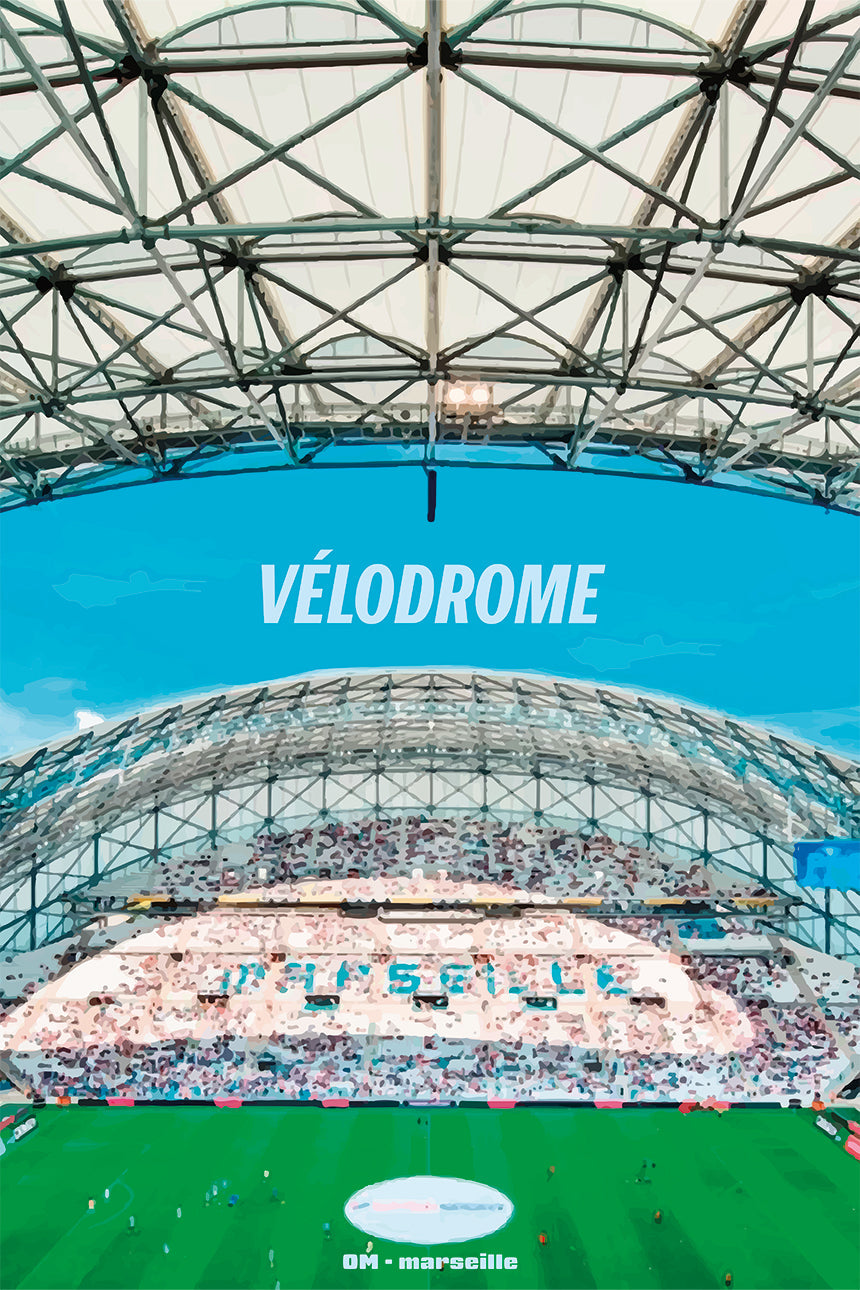 Affiche Vélodrome Marseille - Stade OM