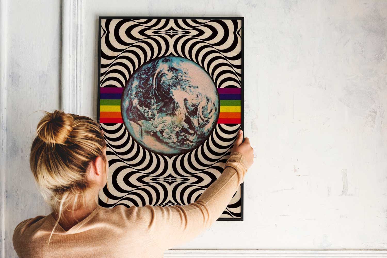 Affiche Terre Hypnotique Psychédélique - UNIVEA