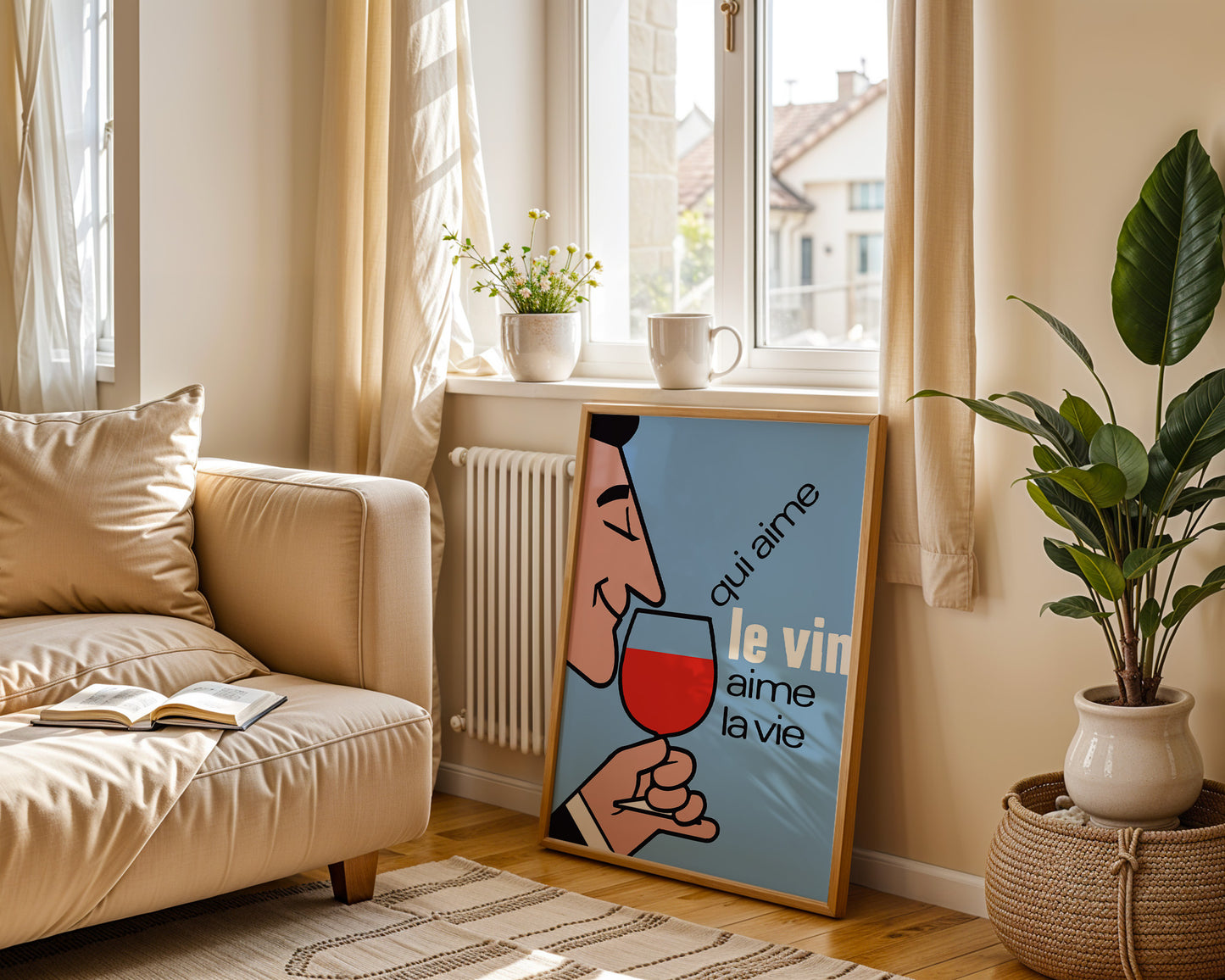 Affiche Vin - Qui Aime le Vin Aime la Vie