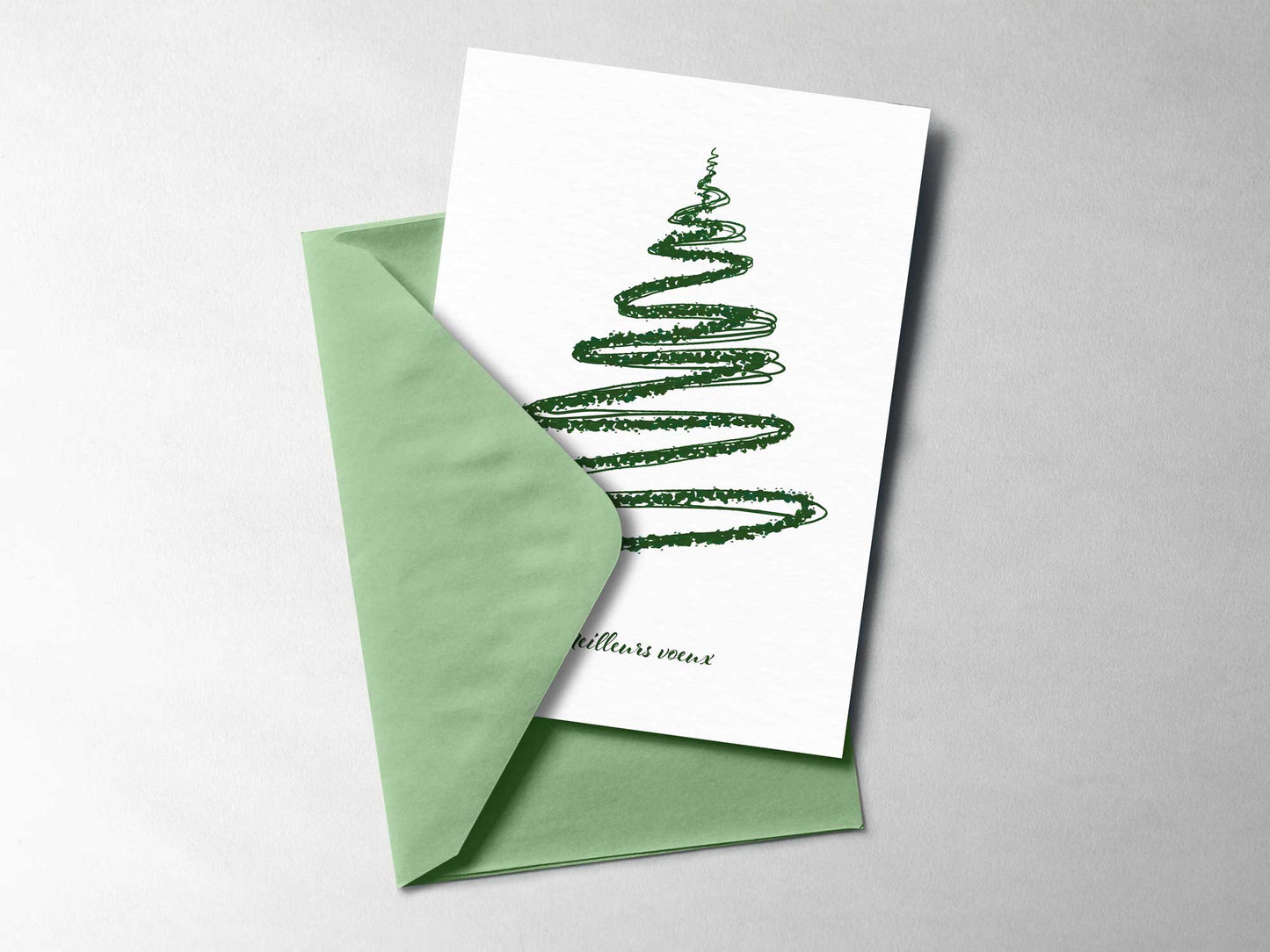 Carte de vœux “Sapin enlacé”