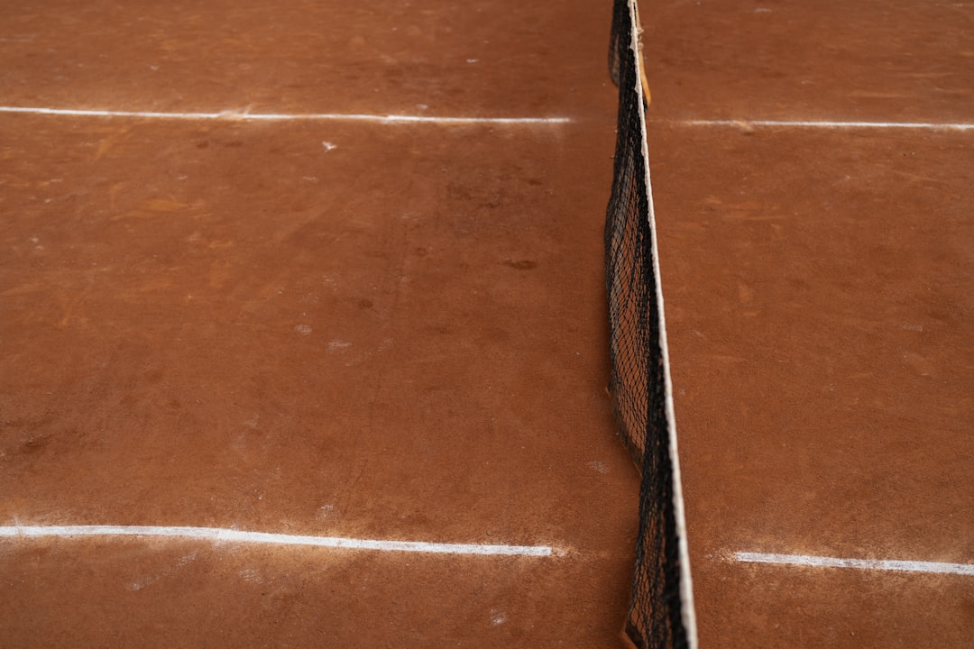 un-court-de-tennis-marron-avec-une-ligne-blanche-dessus-iWcprUMAi-U