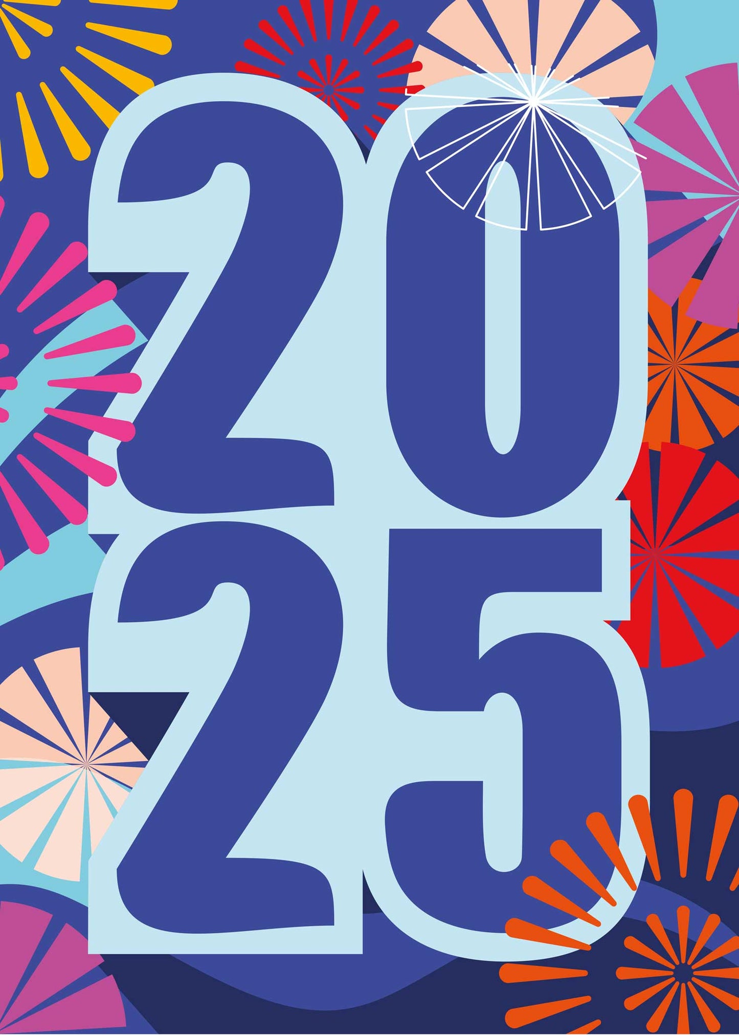 Affiche 2025 Célébrer la Nouvelle Année