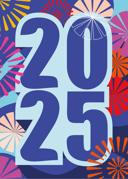 Affiche 2025 Célébrer la Nouvelle Année