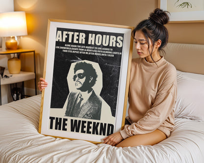 The Weeknd - After Hours (Affiche Vintage Minimaliste)