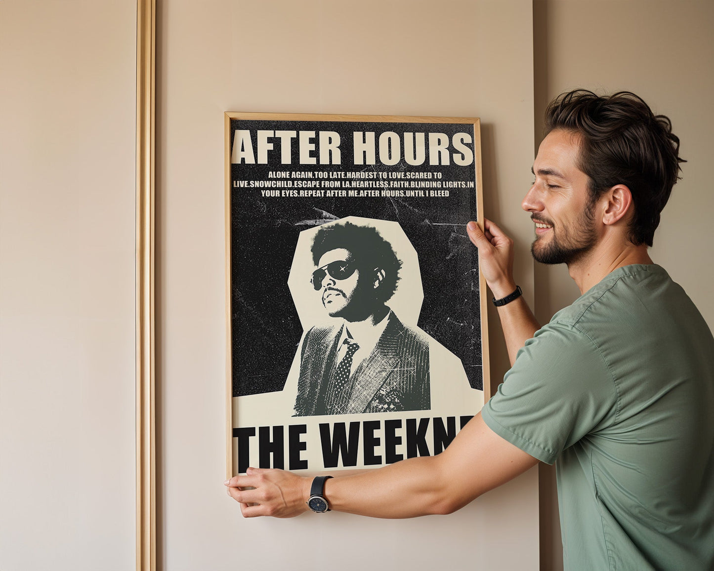 The Weeknd - After Hours (Affiche Vintage Minimaliste)