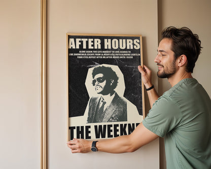 The Weeknd - After Hours (Affiche Vintage Minimaliste)