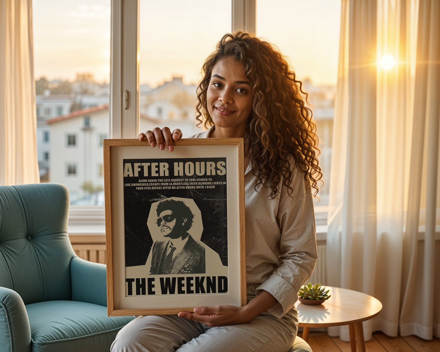 The Weeknd - After Hours (Affiche Vintage Minimaliste)