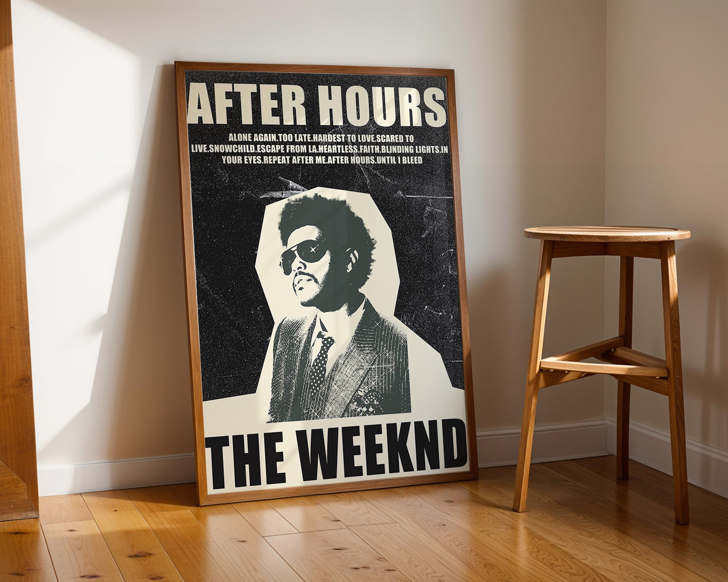 The Weeknd - After Hours (Affiche Vintage Minimaliste)