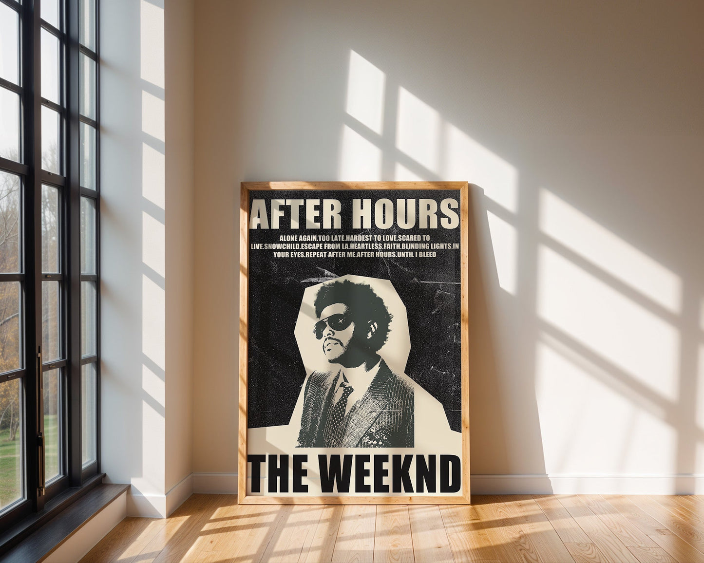 The Weeknd - After Hours (Affiche Vintage Minimaliste)